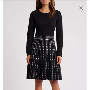 Julia Jordan Black Long Sleeve Knit Dress NWT